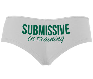 Submissive In Training - White Boyshort