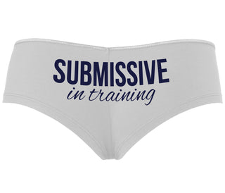 Submissive In Training - White Boyshort