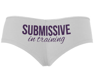 Submissive In Training - White Boyshort