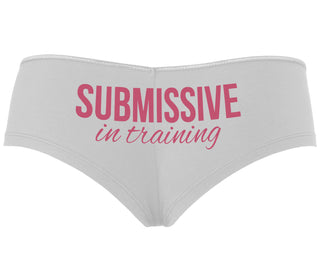 Submissive In Training - White Boyshort