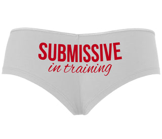 Submissive In Training - White Boyshort