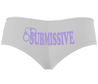 Submissive - Cuff Logo - White Boyshort