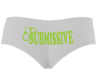 Submissive - Cuff Logo - White Boyshort