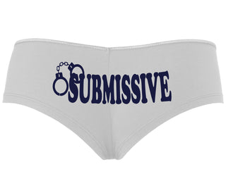Submissive - Cuff Logo - White Boyshort