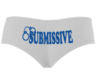 Submissive - Cuff Logo - White Boyshort