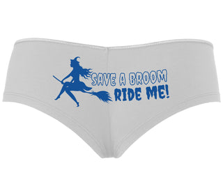 Save A Broom - Ride Me - Witch - White Boyshort