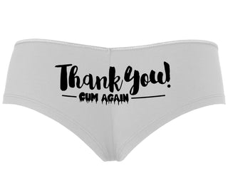 Thank You Cum Again - White Boyshort