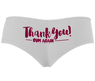 Thank You Cum Again - White Boyshort