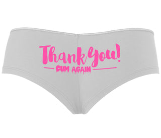 Thank You Cum Again - White Boyshort