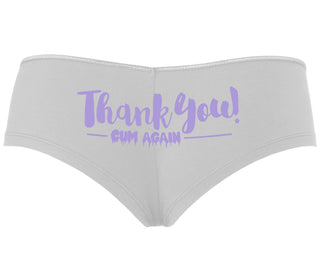 Thank You Cum Again - White Boyshort