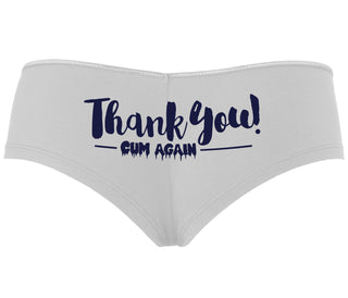 Thank You Cum Again - White Boyshort