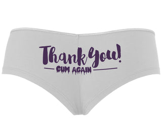 Thank You Cum Again - White Boyshort