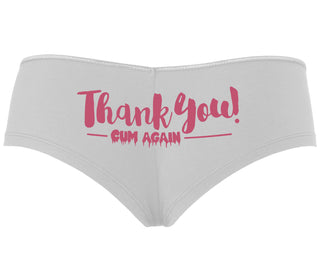 Thank You Cum Again - White Boyshort