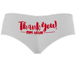 Thank You Cum Again - White Boyshort