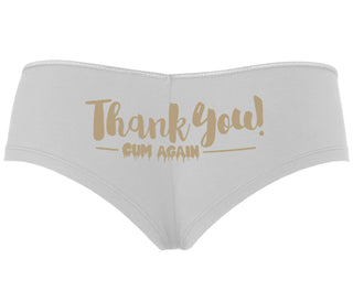 Thank You Cum Again - White Boyshort