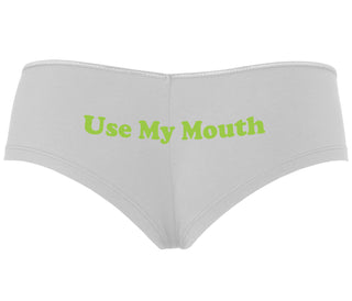 Use My Mouth - White Boyshort