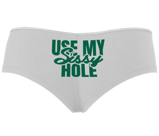 Use My Sissy Hole - White Boyshort