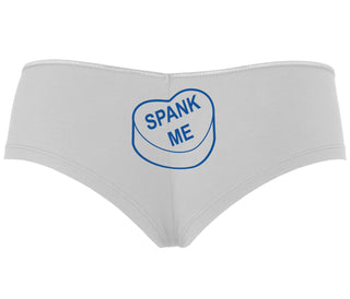 Valentines Day Candy - Spank Me - White Boyshort