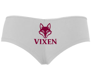 Vixen With Fox Logo - White Boyshort