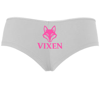 Vixen With Fox Logo - White Boyshort