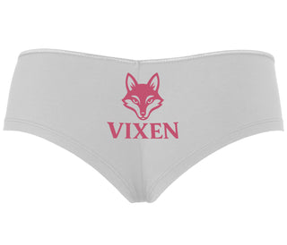 Vixen With Fox Logo - White Boyshort