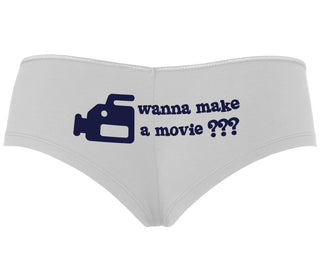 Wanna Make A Movie - White Boyshort