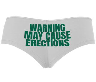 Warning May Cause Erections - White Boyshort