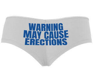 Warning May Cause Erections - White Boyshort