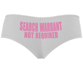 Search Warrant Not Required - White Boyshort