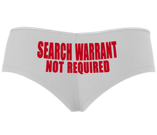 Search Warrant Not Required - White Boyshort