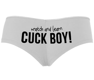 Watch And Learn Cuck Boy - White Boyshort