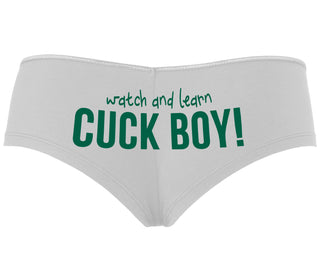Watch And Learn Cuck Boy - White Boyshort