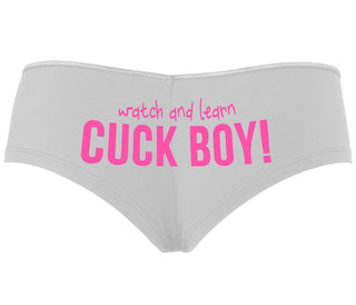 Watch And Learn Cuck Boy - White Boyshort