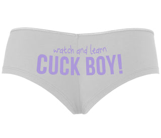 Watch And Learn Cuck Boy - White Boyshort