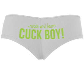 Watch And Learn Cuck Boy - White Boyshort