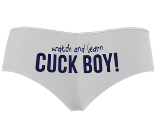 Watch And Learn Cuck Boy - White Boyshort
