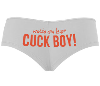 Watch And Learn Cuck Boy - White Boyshort
