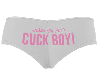 Watch And Learn Cuck Boy - White Boyshort