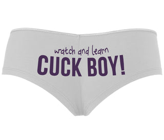 Watch And Learn Cuck Boy - White Boyshort