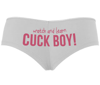 Watch And Learn Cuck Boy - White Boyshort