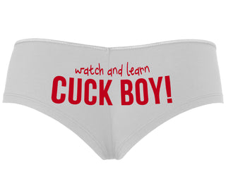 Watch And Learn Cuck Boy - White Boyshort