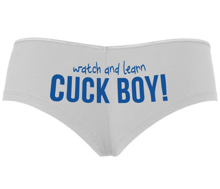 Watch And Learn Cuck Boy - White Boyshort