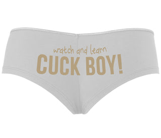 Watch And Learn Cuck Boy - White Boyshort
