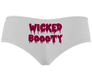 Wicked Boooty - White Boyshort
