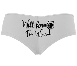 Will Remove For Wine - White Boyshort
