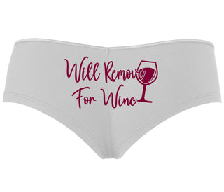 Will Remove For Wine - White Boyshort