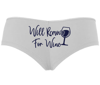 Will Remove For Wine - White Boyshort