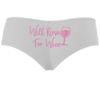 Will Remove For Wine - White Boyshort