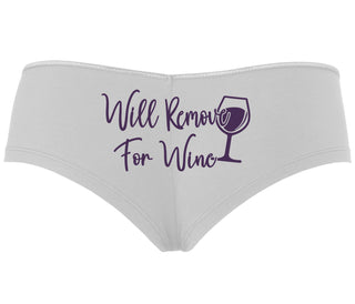 Will Remove For Wine - White Boyshort