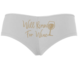 Will Remove For Wine - White Boyshort